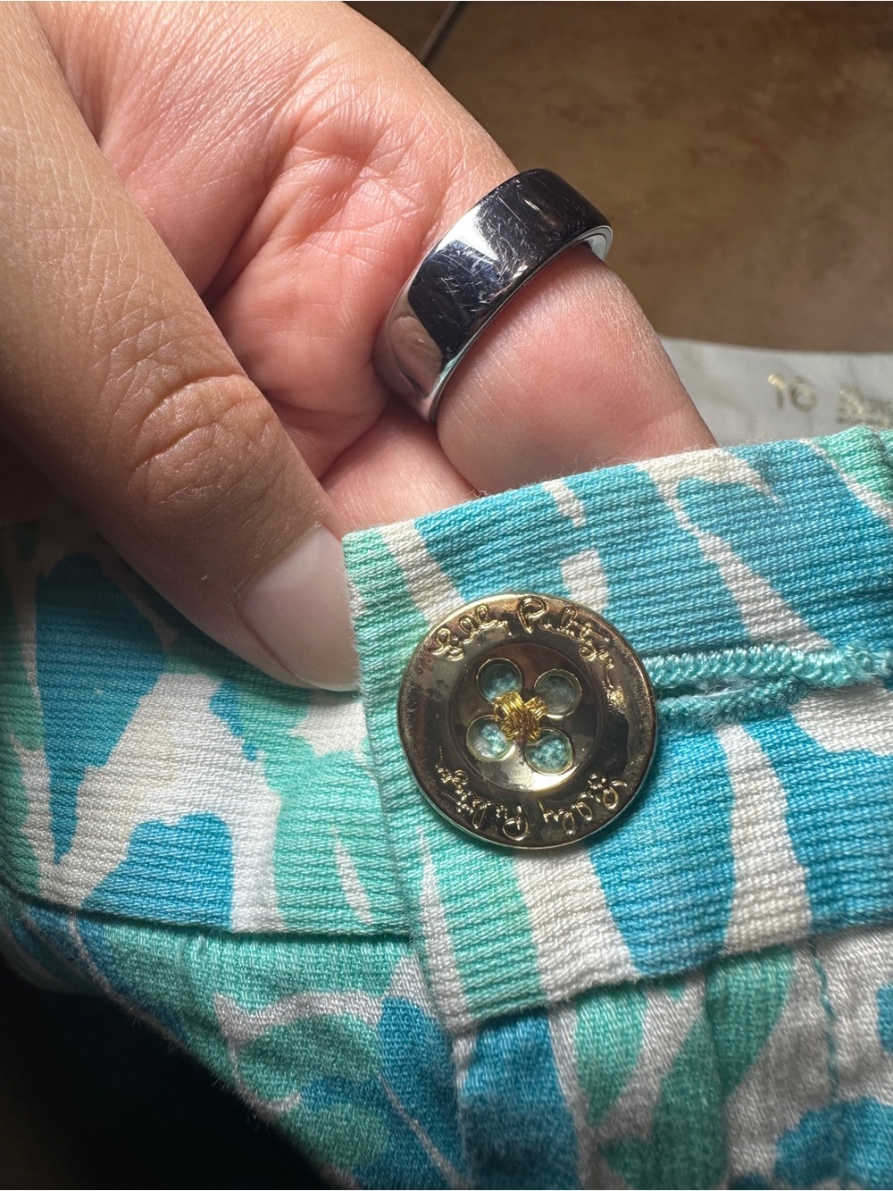 Lily Pulitzer Buttercup Seaside Aqua Home Slice Short - 16 - Picture 5 of 5